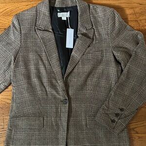Outerknown Plaid Blazer Wool Jacket Women's size 10 NWT